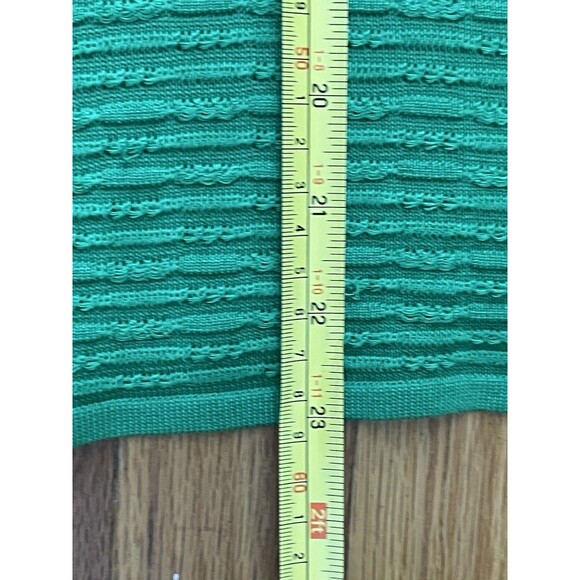 MING WANG Jacket Cardigan Size Petite XL Green Knit Clasp Closure Work Career - Picture 6 of 6